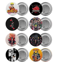 Naruto Manga Çanta Rozeti Seti 8 Adet En Büyük Boy 5.8cm İğneli Broş