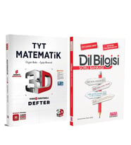 3D Yayınları TYT Matematik Video Destekli Defter ve AKM Dil Bilgisi Soru Bankası Seti 2 Kitap