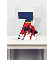 Spiderman Örümcek Adam Temalı Ayaklı Rakam Pano - 7 Yaş (40 cm)