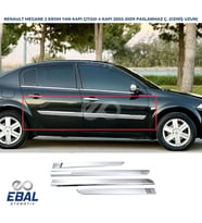 Renault Megane 2 HB Krom Yan Kapı Çıtası 4 Prç. (GENİŞ-UZUN)