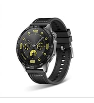 Huawei Watch GT GT2 GT3 GT4 42mm/Honor Magic 2 Kordon Lansman Kumaş Dikişli Sili (Siyah)