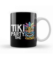 Adorable & Cute Tiki Party Time Island Luau Themed Kupa Bardak Porselen