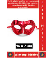 #PartiMaskesi Kadın Erkek Kostüm Davet Yılbaşı Cosplay Metalize Parlak Şık Parti Maskesi 16 X 7 Cm