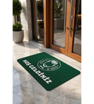 Valerine Life Kapı Önü Paspası 45x70cm Kaymaz Taban iç Dış Mekan Berber Erkek Kuaförü Yeşil