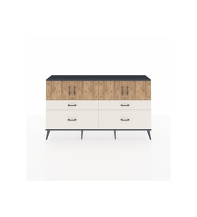 Arges Konsol 2 Raflı 4 Çekmeceli 4 Kapaklı 176x30x99 Antrasit-Çam/Aytaşı