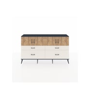 Arges Konsol 2 Raflı 4 Çekmeceli 4 Kapaklı 176x30x99 Antrasit-Çam/Aytaşı