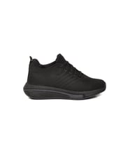 Walkway Siyah-Siyah Fileli Hafif Esnek Unisex Spor Ayakkabı Molen 118 G