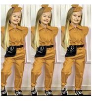 Kız Çocuk Gabardin Sarı Tulum