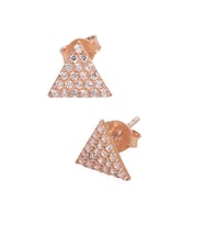 Üçgen Küpe - Rose Gümüş KP-0117