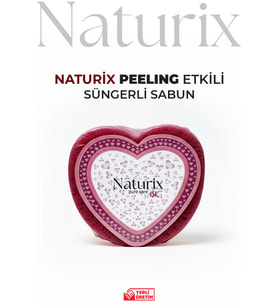 Kalp Şekilli Süngerli Sabun 130 gr  Peeling Etkili Sabun