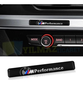 Bmw M Performance Torpido Konsol Logo Metal Arma Amblem Siyah