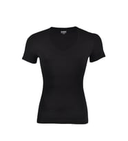6 Adet Yıldız Erkek Likralı Derin V Yaka T-Shirt Fanila Siyah 356
