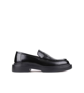 Shoetyle - Siyah Açma Deri Bağcıksız Erkek Klasik Ayakkabı 250-2375