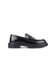 Shoetyle - Siyah Açma Deri Bağcıksız Erkek Klasik Ayakkabı 250-2375