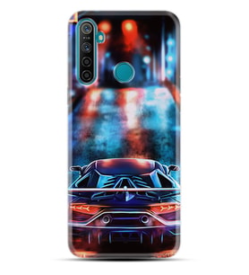 Realme 5i 5 Pro 6i 7 Pro 8 Kılıf Desemli Silikon Neon Cars 1724