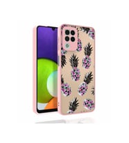 Samsung Galaxy M32 Uyumlu Kılıf Desenli Kamera Korumalı Parlak Zore Nora Kapak (Model 1)