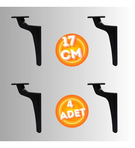 17 CM METAL ZİRVE AYAK KOLTUK AYAĞI MOBİLYA AYAĞI ÜNİTE AYAĞI KONSOL AYAĞI PUF BERJER AYAĞI ( 4 ADET