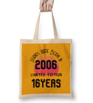 2006 Birthday Gift - Made, Born in 2006 Gift - 16 Year Old  Birthday Gift Vintage Style Bez Çanta Uzun Saplı