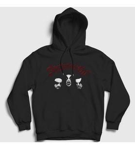Presmono Unisex Siyah Band V2 Immortal Kapüşonlu Sweatshirt 291253tt