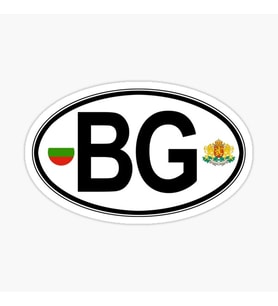 Bulgaristan Oval Ülke Kodu Çıkartması Araba Sticker Etiket 13CM