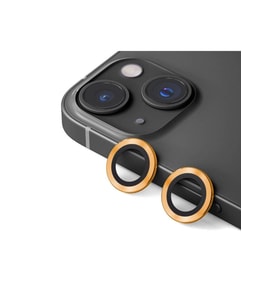 Apple iPhone 15 Plus Uyumlu Zore CL-12 Premium Safir Parmak İzi Bırakmayan Anti-Reflective Kamera Lens Koruyucu (Turuncu)