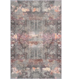Eliana Home Baskılı, Yıkanabilir Kaymaz Taban Salon Halısı LNA1580-HT953 100x150 cm (Gri)