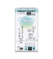 Sleepy Bio Natural Bebek Bezi Fırsat Paketi 1 Beden 50 Adet