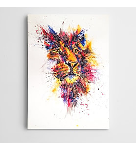 Aslan Çizim Modern Sanat Kanvas Tablo