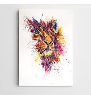 Aslan Çizim Modern Sanat Kanvas Tablo