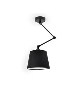 RİOLİGHT RETRO,RUSTİK SİYAH HAREKETLİ KUMAŞ BAŞLIK SİYAH ÜÇ MAFSALLI  AKROBAT METAL SARKIT AVİZE