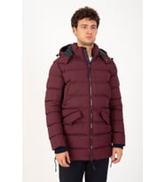 Maraton Regular Erkek Kapüşonlu Bordo Mont