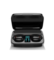 Casper Via A1 A2 A3 A4 Uyumlu A10s True Kablosuz Kulaklık Dijital Göstergeli Powerbankli Bluetooth Kulaklık 5.0 (Siyah)
