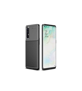 Oppo Reno 3 Pro 5G Uyumlu Kılıf Zore Negro Silikon Kapak (Siyah)