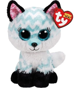 Ty Beanie Boo Atlas Aqua Chevron Peluş Tilki 15 cm (Beyaz)