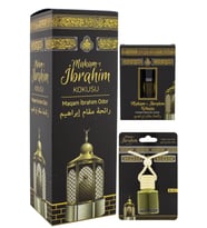 Makamı İbrahim Kokusu 400ml Sprey Ve Makamı İbrahim Kokusu 8 Ml Araba Kokusu Cam Şişe Ve Makamı İbrahim Alkolsüz Esans 3Ml