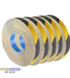 5 Adet Merdiven Kaydırmaz Kaymaz Bant 25mm X 25mt Sarı Siyah