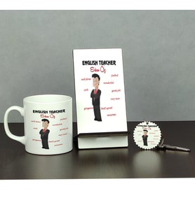 English Teacher Üçlü Set (Kupa + Telefon Standı + Anahtarlık) 006