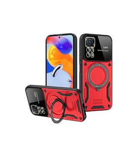 Realme 11 Pro Plus Joy Lens Standlı Kapak - Kırmızı