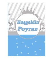 Hoşgeldin Bebeğim Prens Gümüş Afiş,Karşılama Panosu Branda Prens hdts1008-