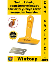 #CamKazıyıcı 100 Mm Boya Sökücü Çok Amaçlı Profesyonel Cam Kazıma Bıçağı 2 Adet Yedek Bıçak Hediyeli