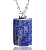 Sertifikalı Yüksek Kalite Fasetli Doğal Lapis Lazuli Taşı Kolye (Mavi)