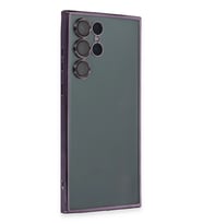 Galaxy S22 Kılıf Lensli Silikon - Mor