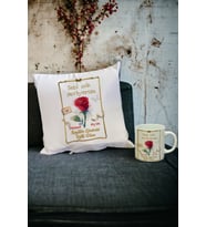 Sevgiliye Hediye Kupa Bardak ve Yastık Set 015 (Beyaz)