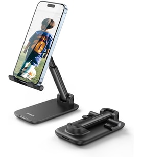 Katlanabilir Telefon Tutacağı iPhone ile Uyumlu Galaxy Redmi Huawei (Siyah)