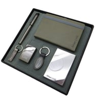 Signator® Vivere  Kişiye Özel Set - 128 Gb. Usb Bellek + Not defteri  + Titanyum Çakmak + Roller Kalem + Titanyum Anahtarlık ve Krom Kartvizitlik  İsme Özel Hediyelik Set (Karışık)