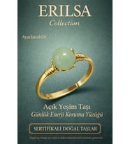 Sertifikalı Günlük Enerji Koruma Yüzüğü – Yeşim Taşı Ayarlanabilir Gold İnce Terazi Balık Burcu (Çok Renkli)