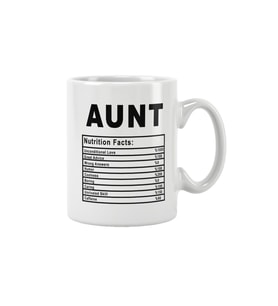 Aunt Nutrition Facts Teyze Hala Hediye Baskılı Kupa Bardak