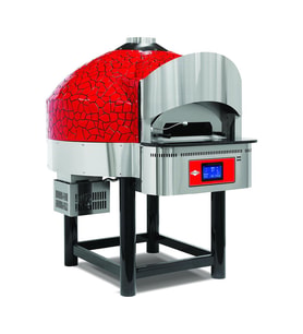 Empero EMP.SPO.04-D-RB-LPG Diital Gazlı Döner Taban Pizza Fırını 6 Pizza Kapasiteli - Kırmızı, Siyah LPG'li