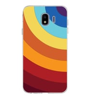 Samsung Galaxy J4 Kapak Renk Cümbüşü Tasarımlı Şeffaf Silikon Kılıf
