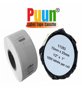PUUN®Dymo Lw 11353 Muadil Çok Amaçlı Etıket 1000 Etiket/paket 12MM x 24MM (Çok Renkli)